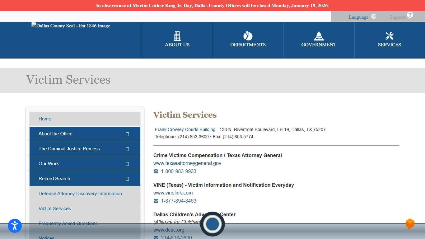 District Attorney | Victim Services