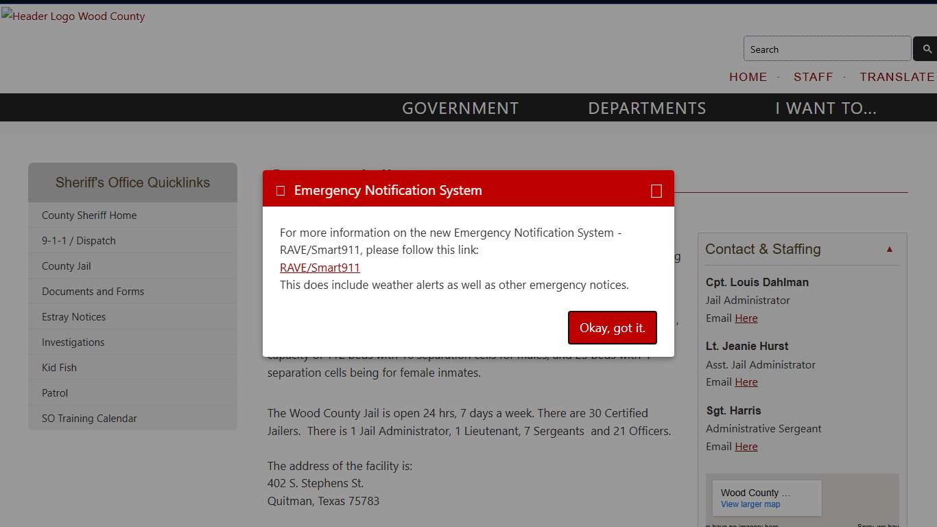 County Jail | Wood County, Texas